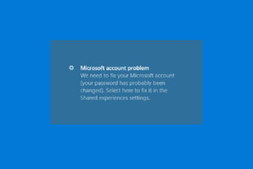 Microsoft Account Problem. We need to fix your Microsoft Account (most likely your password changed)